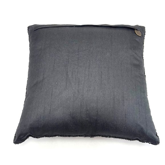 Pier 1 Spooky Black Cat Beaded Accent Throw Pillow Halloween Decor - Picture 9 of 11